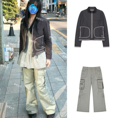 newjeans同款立领工装短外套夹克