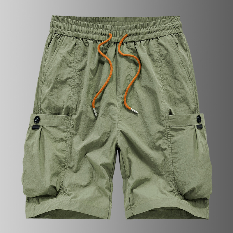 石狮市浪印户外休闲阔腿速干短裤宽松潮牌男裤子美式复古外穿男装