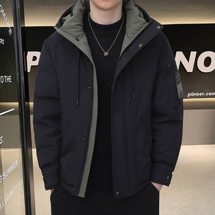 石狮市浪印户外羽绒服2025冬季加厚加绒宽松男女同款连帽鸭绒外套