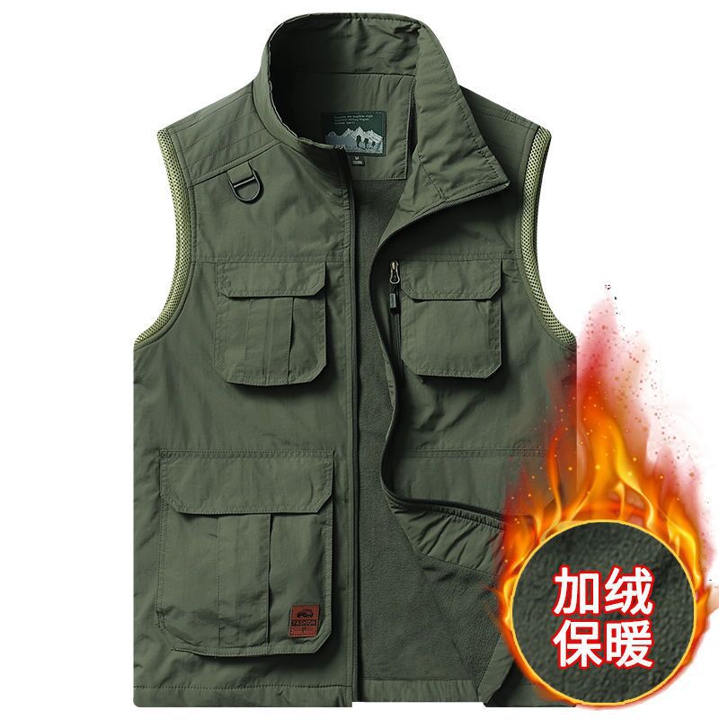 石狮市浪印户外袋速干马甲青中年男士坎肩爸爸装春秋钓鱼摄影休闲