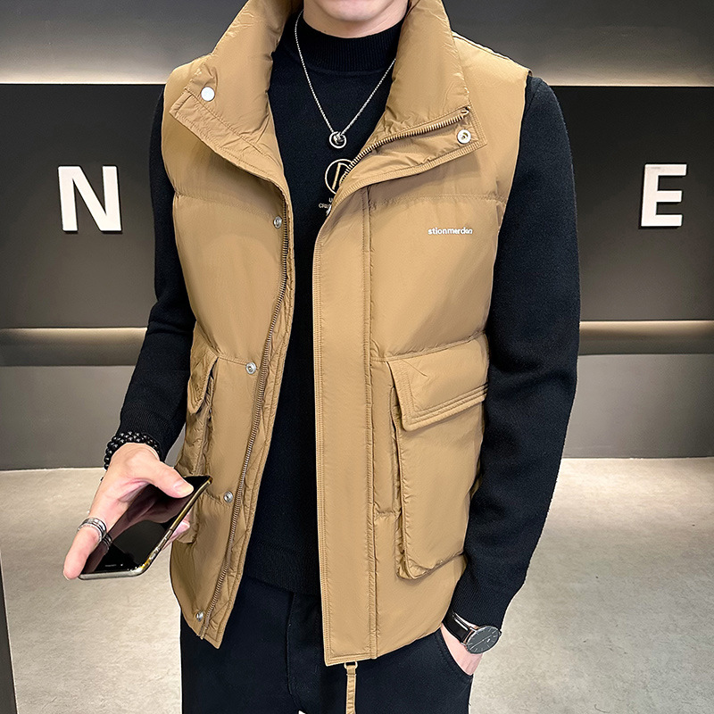 石狮市浪印户外款立领羽绒马夹男休闲日系面包服保暖外套马甲背心