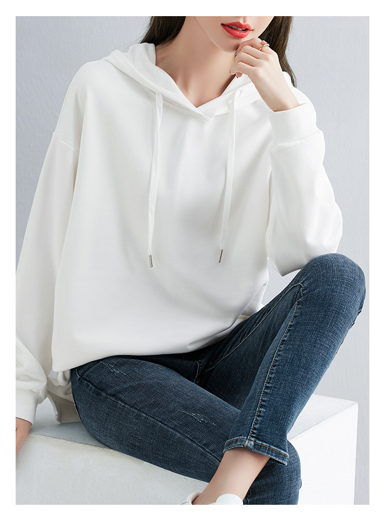 The Sn卫衣连帽女装秋冬新款长袖打底衫宽松韩版显瘦设计感潮