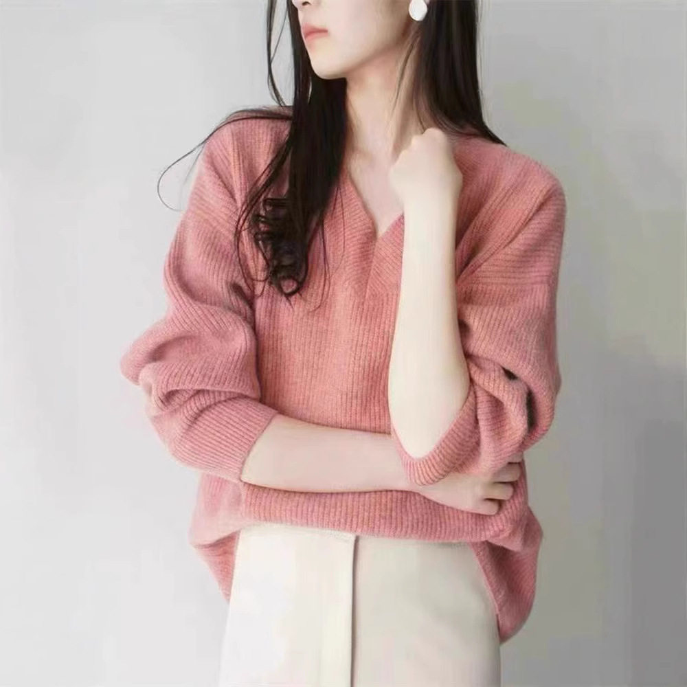 v领宽松羊毛针织衫女2025年秋冬新款慵懒风软糯内搭毛衣打底衫上,女装/女士精品,毛衣,淘宝优惠券,粉丝福利购,淘宝优惠卷