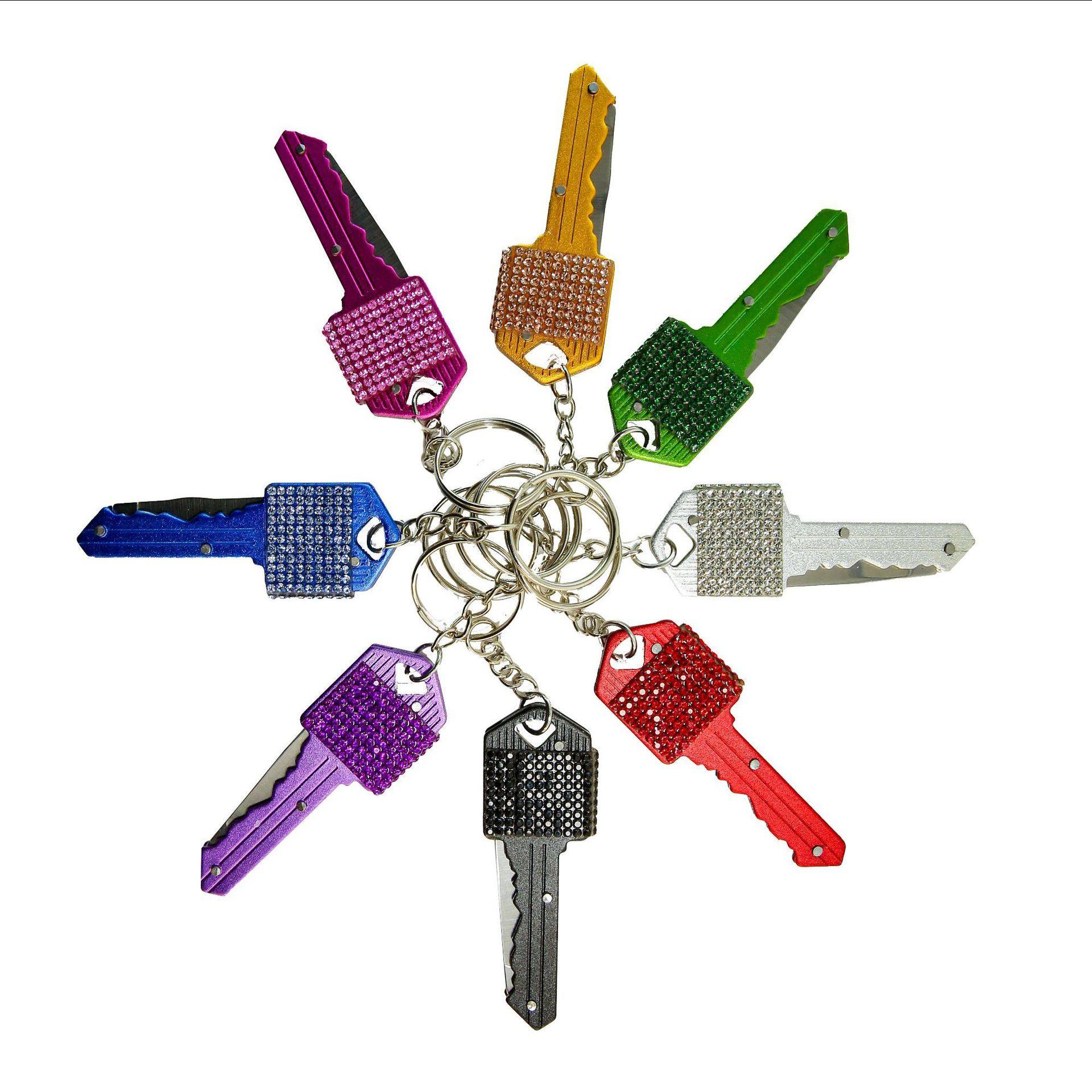 便携户外防身开箱拆快递折叠镶钻钥匙小刀挂件居家便利钥匙扣,节庆用品/礼品,钥匙扣,淘宝优惠券,粉丝福利购,淘宝优惠卷