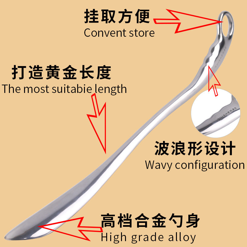 무료 배송 알루미늄 합금 하이 엔드 금속 구둣주걱 슈퍼 노인 가정용 긴 핸들 선물 상자 보조 스테인레스 스틸