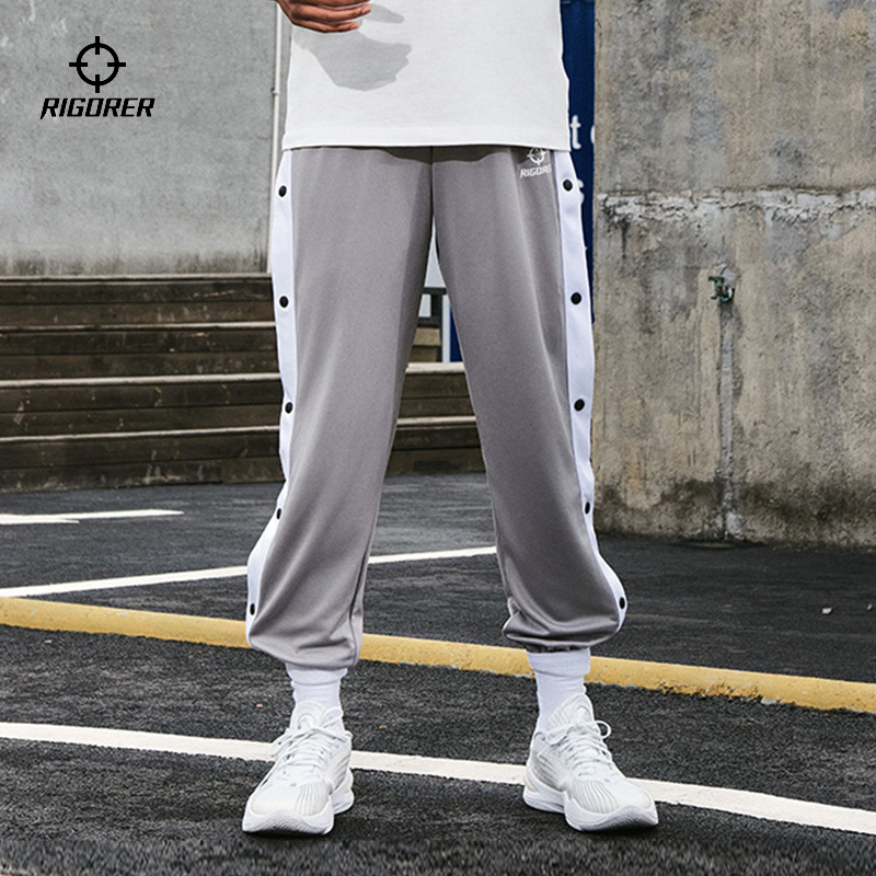 RIGORER/准者篮球排扣裤男女夏季运动长裤全开扣束脚裤Z120311659