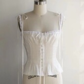 3.19 购入洛丽塔手工设计师吊带白色吊带不走光 代了一年 jue版