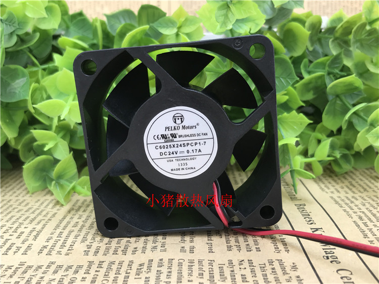 全新派尔可 6CM 轴流散热风扇 24V 6025 0.17A C6025X24SPCP1-7