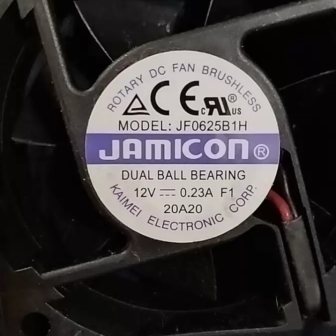 全新JAMICON JF0625B1H 12V 0.23A 6025 6CM变频器散热风扇