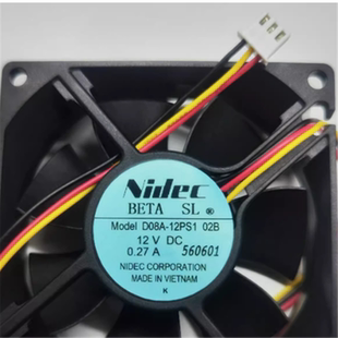 DC12V 日本NIDEC三線風(fēng)扇 04A 全新D08A 02B 原裝 12PS1 0.27A