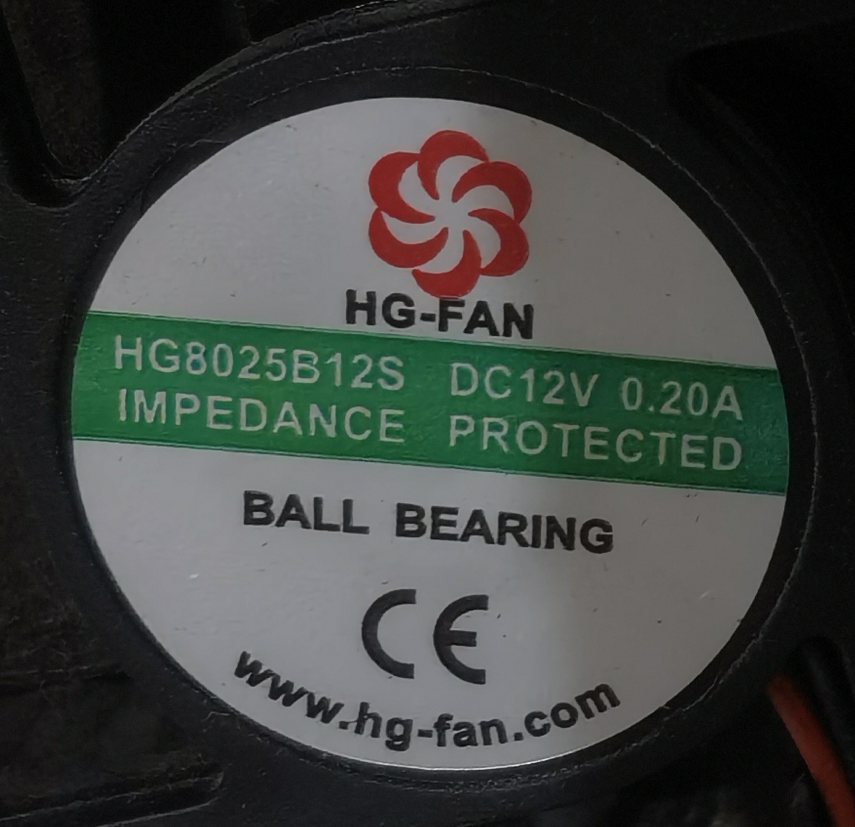 HG8025B12S散热风扇80*80*25MM DC12V 0.20A