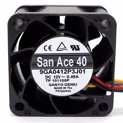 三洋SanAce40 4028 4CM 9GA0412P3J01 12V 0.49A 4线 PWM控速风扇