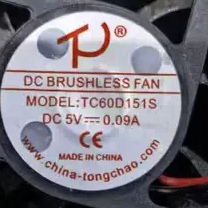 全新TC600151S 6015 5V 0.09A 6CM厘米静音散热风扇