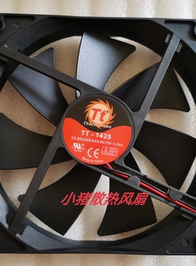 全新 TT-1425 14025 DC12V 0.34A 静音机箱两线14CM 电源散热风扇