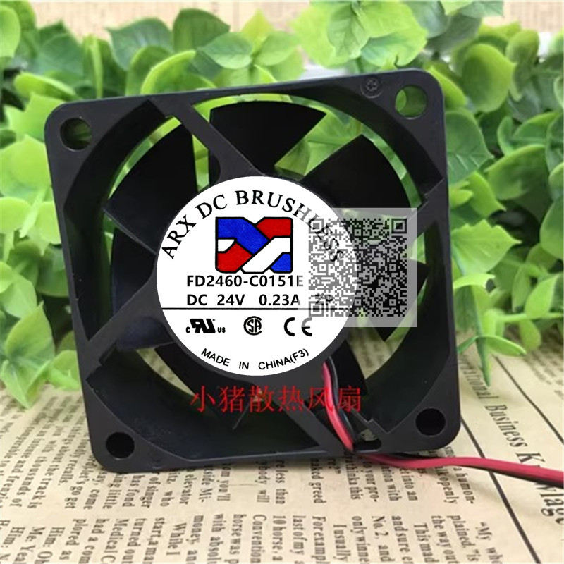 全新三匠ARX DCBRUSHL 24V 0.23A 6025三线散热风扇FD2460-C0151E
