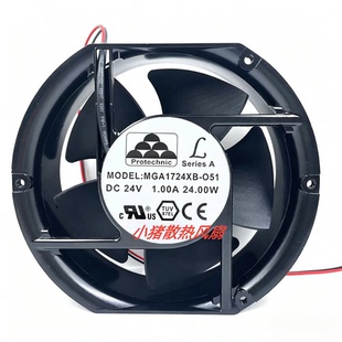 台湾MGA1724XB-O51 24V 1.00A 24W 17厘米变频器风扇17251带插头
