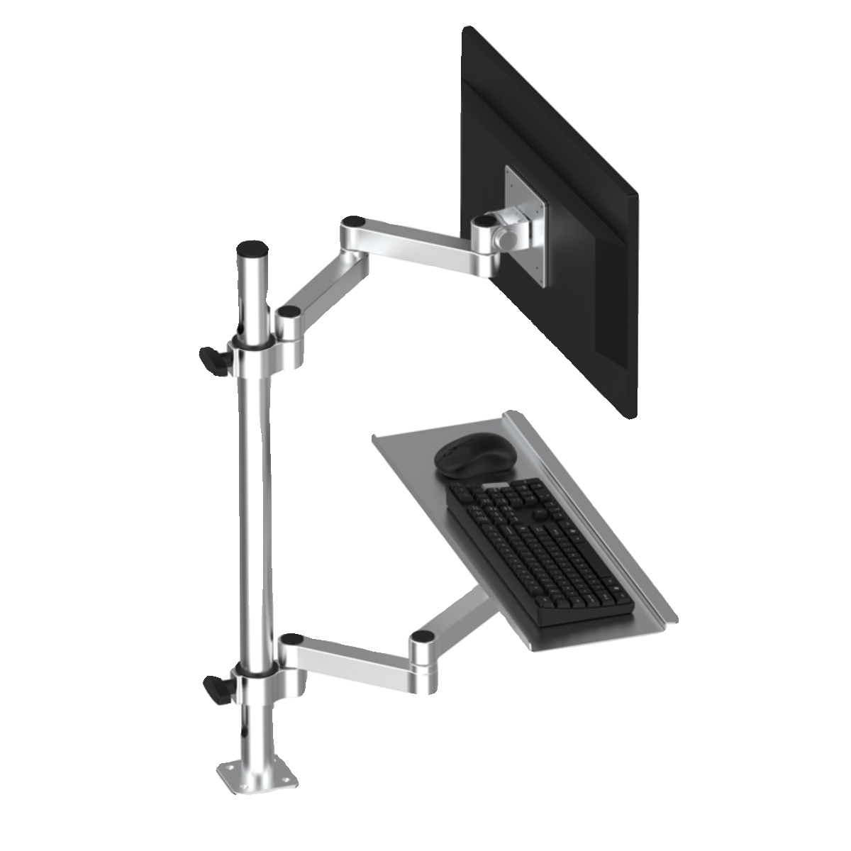 设备桌面悬臂促机械臂电脑显示屏支架支一体工业显示器带键盘托架