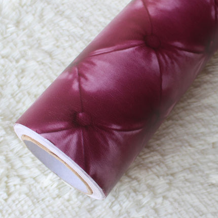 PVC个性仿皮革加厚防水自粘 ktv客厅包房卧室背景墙