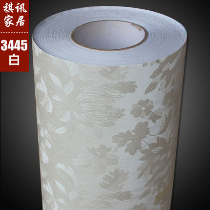 祺讯加厚自粘墙贴纸压纹客厅墙纸卧室彩装膜儿童房背景墙简约高档