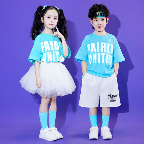 男女通用爵士啦啦操表演服宽松