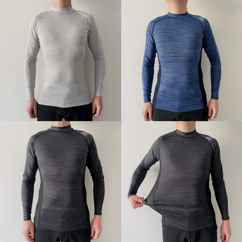 外贸长袖速干男紧身涤纶