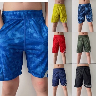篮球服跑步排汗训练休闲半裤 外贸日单男女中大童运动速干短裤 夏季