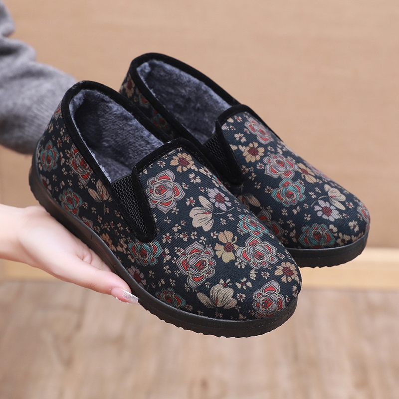 老人棉鞋加绒加厚保暖