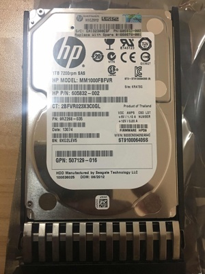 HP/惠普 1TB SAS 2.5“   606020-001 605832-002 QK764A 原装