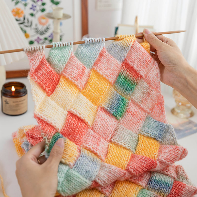 十刻云团渐变线手工diy编织白桦围巾材料包新手自制礼物秋冬保暖