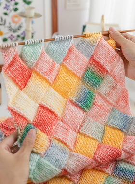 十刻云团渐变线手工diy编织白桦围巾材料包新手自制礼物秋冬保暖