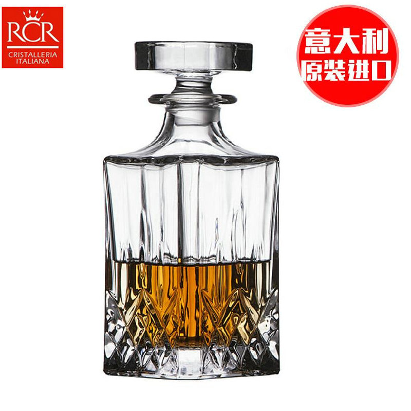 意大利RCR 傲柏菱形 水晶玻璃威士忌酒具 酒樽 酒瓶 醒酒器750ML