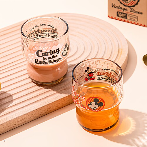 aderia玻璃卡通牛奶杯