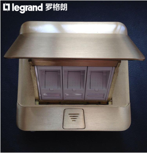 tcl罗格朗地插全铜阻尼6类三位三口超六类电脑网络网线网口地插座