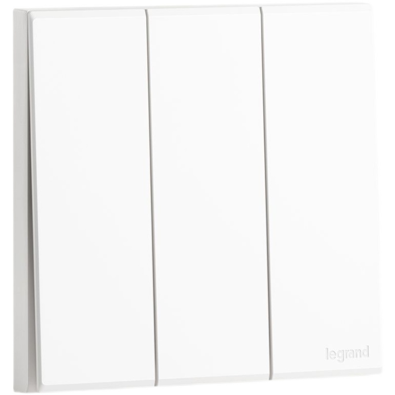 TCL罗格朗画采家用三联双控3开三位双控3位三开双控开关面板86型