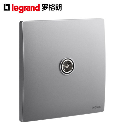TCL开关插座面板闭路电视插座有线TV电视罗格朗银色灰色家用墙壁