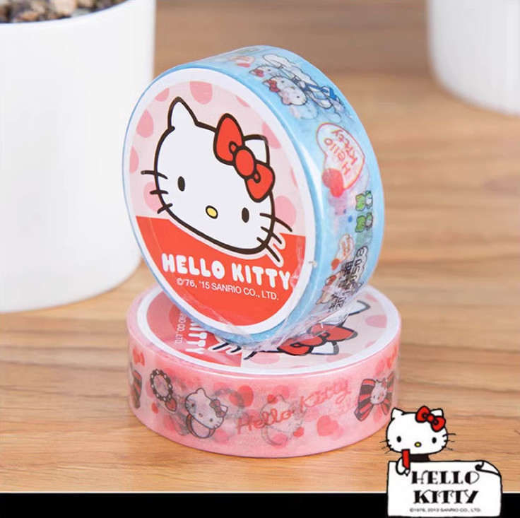 hello Kitty彩色胶带 易撕可书写型贴纸手工DIY装饰胶带封口胶带图片