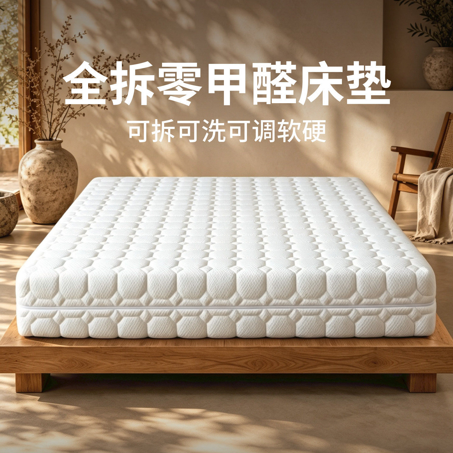海马喵师傅全拆式可拆洗席梦思弹簧乳胶家用卷包压缩床垫国家补贴