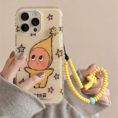 适用苹果16pro星星小人手机壳