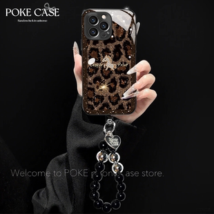 小米17电镀玻璃壳华为p80 x300 nova14 reno14 s30 mate70 豹纹小马适用苹果17手机壳iphone16pro保护套女款