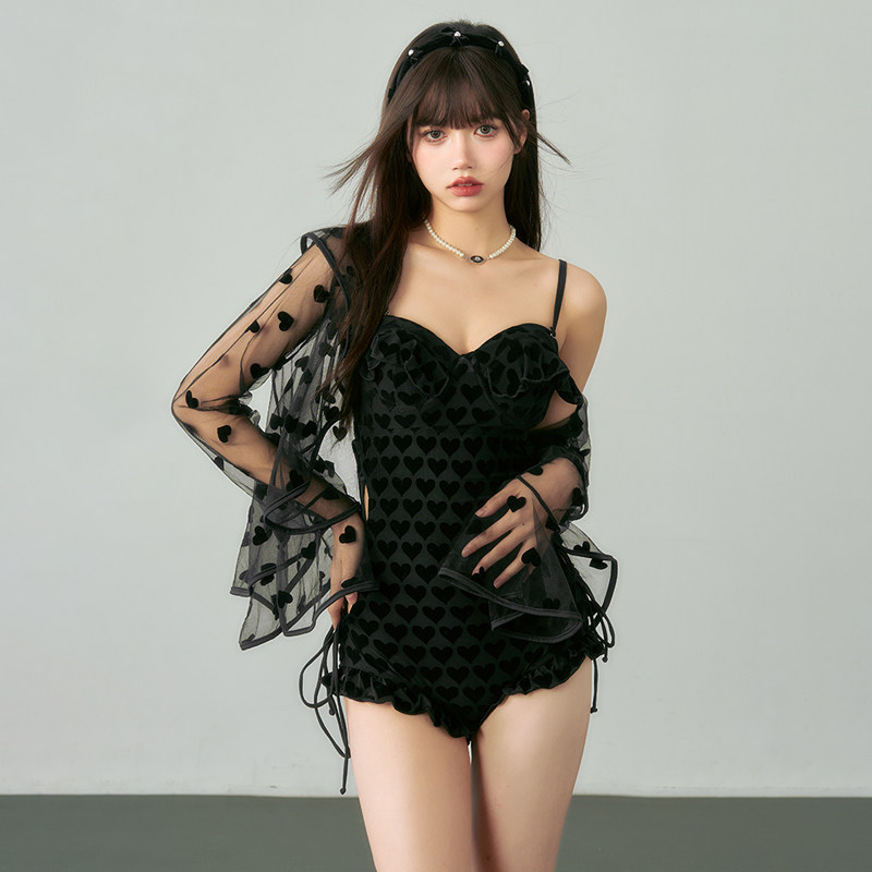 Swimwear镂空女三角连体泳衣