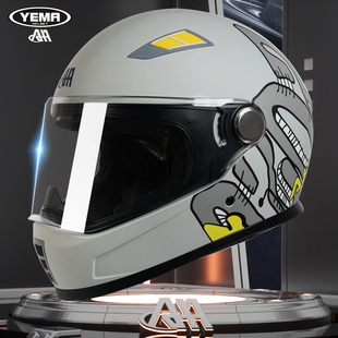 野马啊哈3c认证摩托车头盔冬季男电动车女四季通用机车全盔安全帽