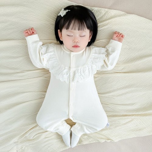 特价婴儿衣服春秋季无骨纯棉哈衣爬服新生儿女宝宝长袖连体衣外穿