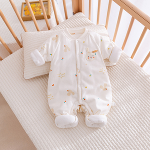 特价婴儿连体衣秋冬款夹棉棉衣棉服哈衣爬服纯棉6-12个月宝宝衣服