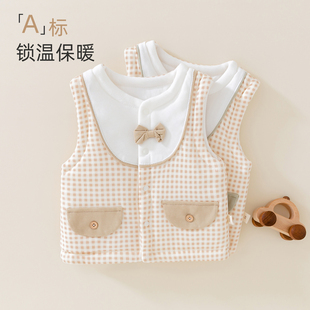 特价婴儿马甲夹棉保暖春秋冬款男宝宝纯棉坎肩小背心满月上衣外穿