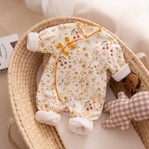 Детский демисезонный осенний комбинезон для новорожденных, осеннее боди для девочек, термобелье