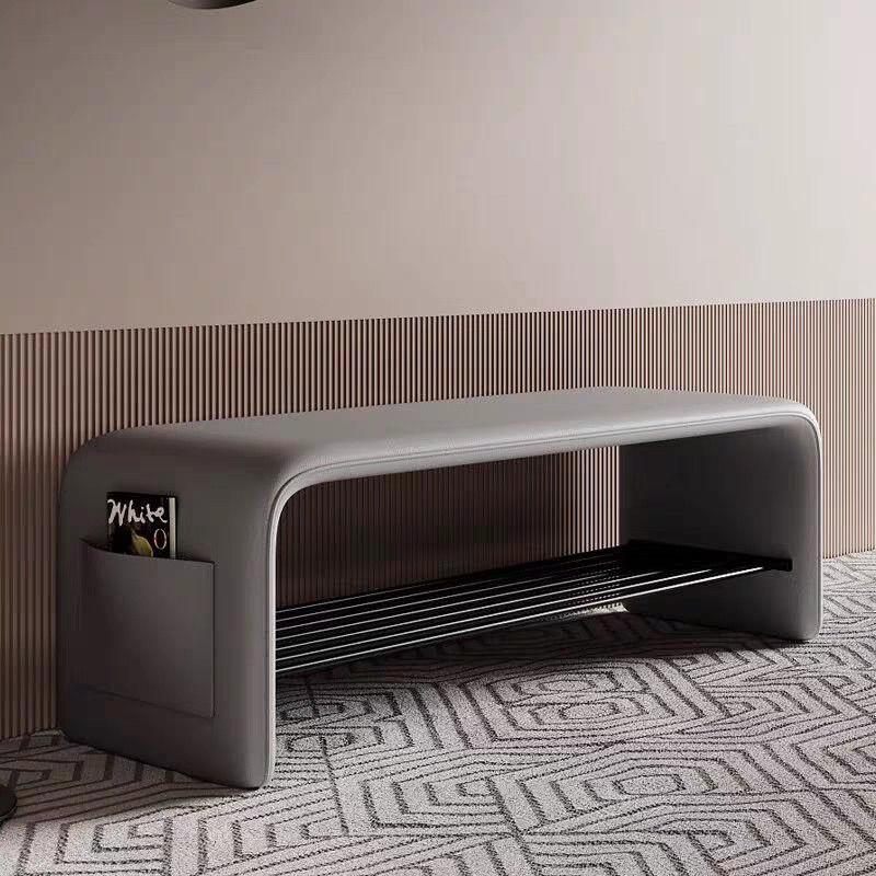 轻奢高级感穿鞋凳门口家用坐可换鞋凳鞋柜一体入户卧室长条床尾凳