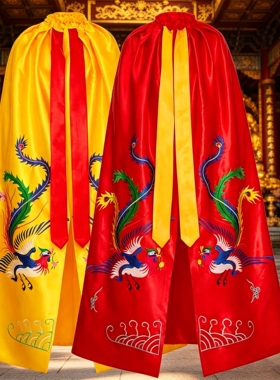 玉皇大帝龙袍刺绣披风斗篷