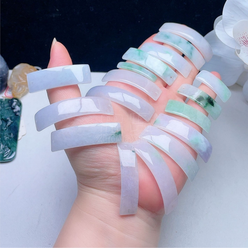 天然翡翠缅甸玉无事牌弯条手链牌