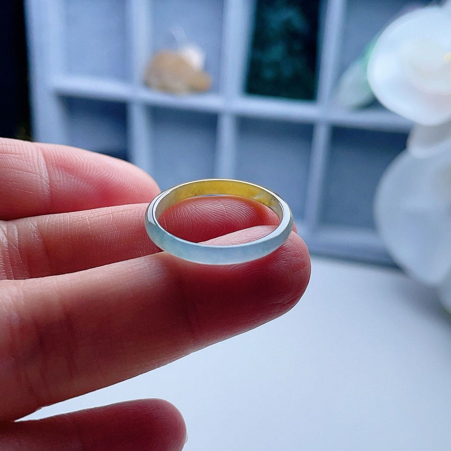 A货翡翠戒指晴水绿飘黄一点乌鸡18.9mm天然老坑玉指环山水意境19#,珠宝/钻石/翡翠,戒指/指环,淘宝优惠券,粉丝福利购,淘宝优惠卷