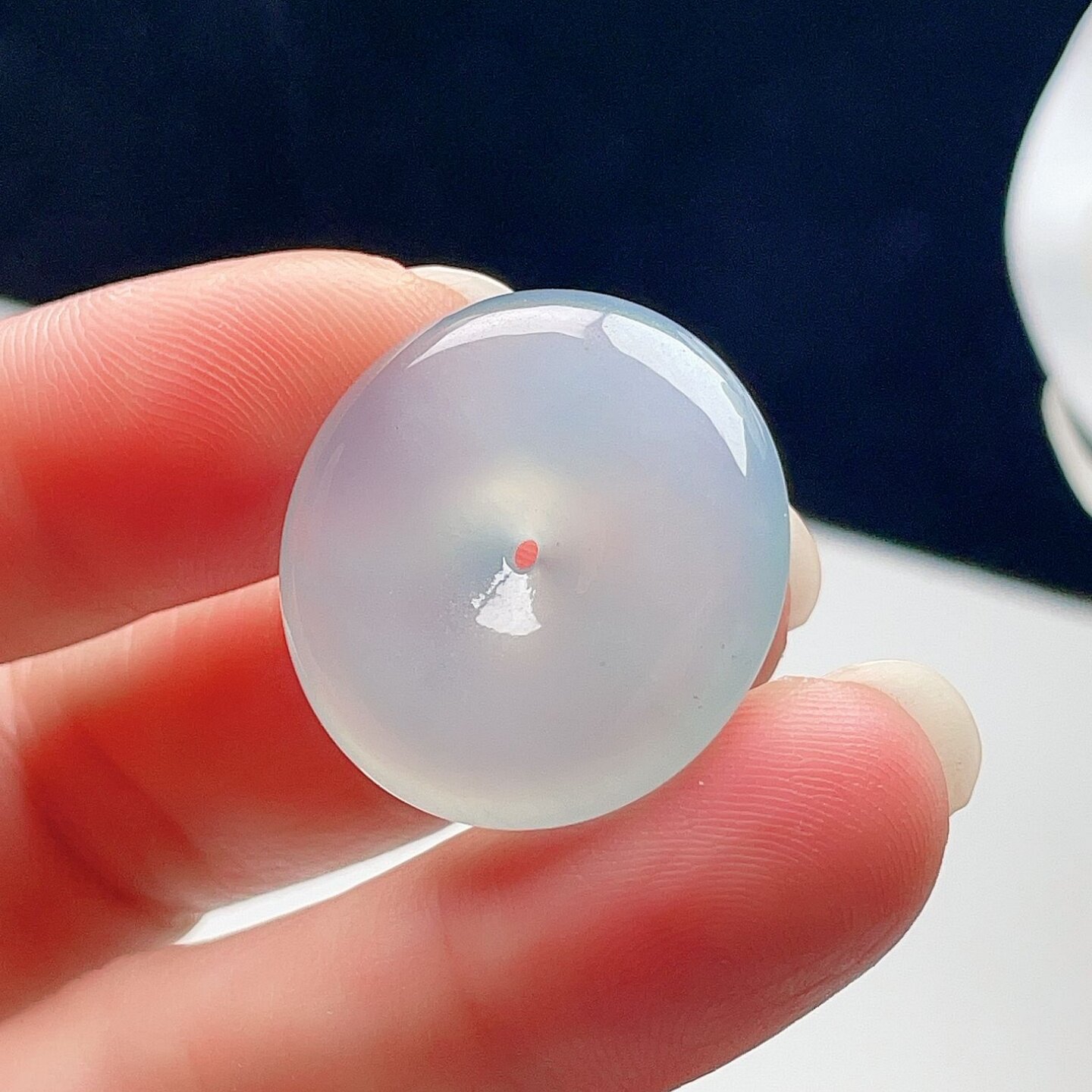 天然A货翡翠冰种平安扣吊坠木那甜水绿白缅甸老坑圆扣挂坠清新